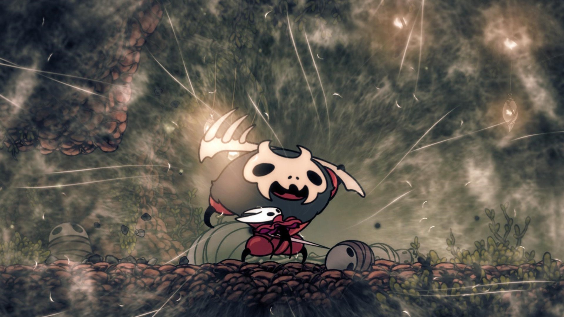 The beginning of the very pretty death animation.